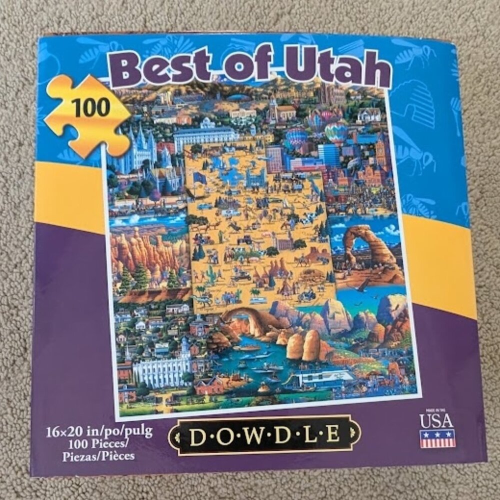 Dowdle Folk Art “Best of Utah” Puzzle • 100 Piece • Rare / Out of Print